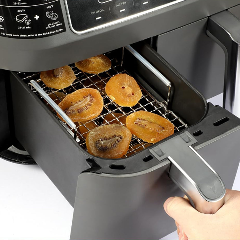 2Pcs Multi-layered Stainless Steel Air Fryer Rack Compatible with Ninja DZ201 DZ401