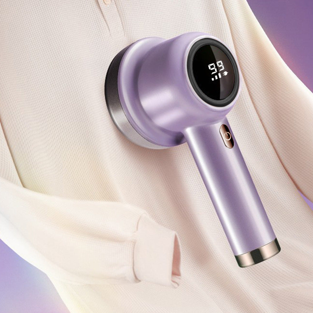 Electric Lint Remover with 3 Speed Levels LED Display 3 Replacement Blades for Clothes