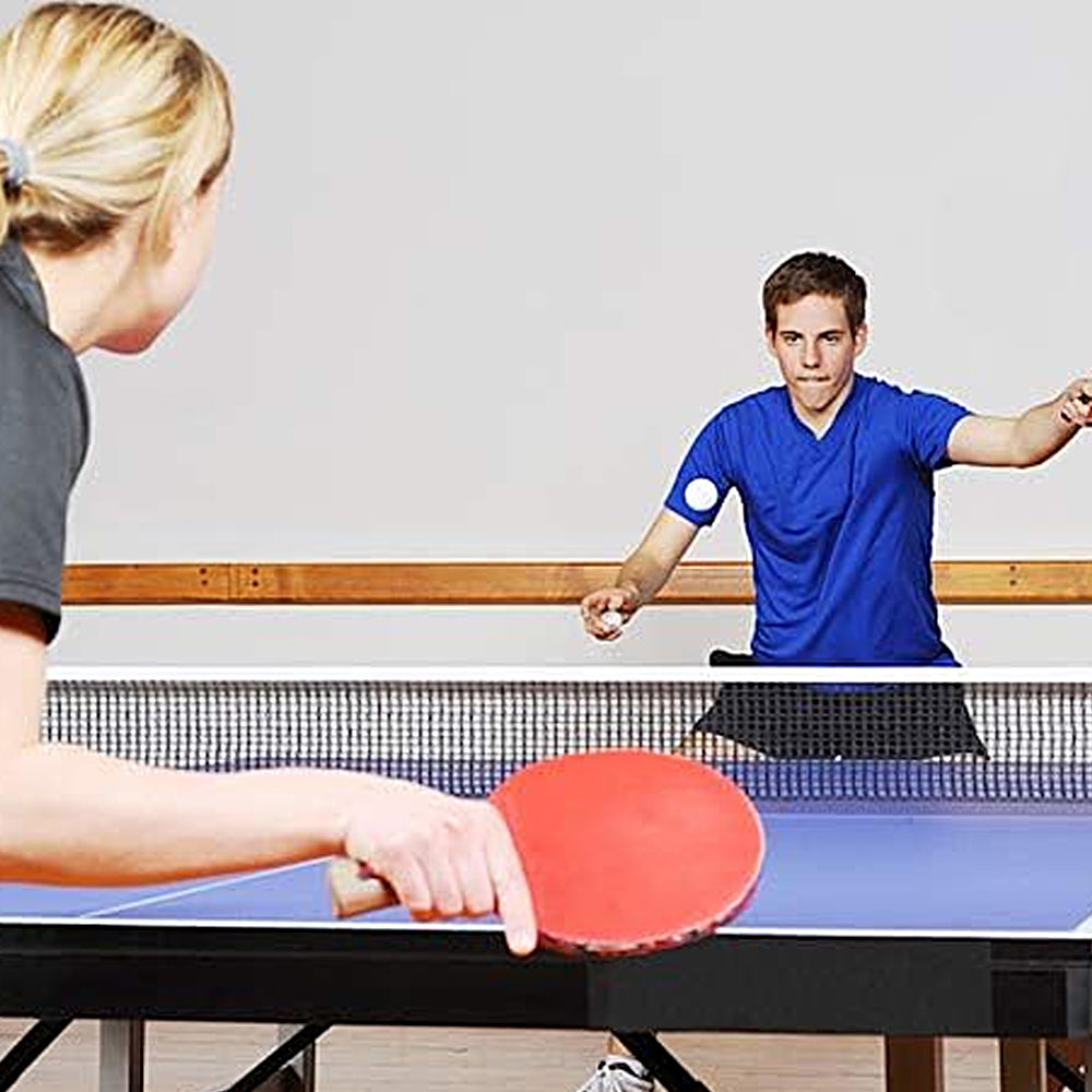 Portable Table Tennis Set with Rackets Balls Retractable Net and Carry Bag