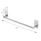 2XStainless Steel Self-Adhesive Towel Rack for Bathroom No Drilling Required