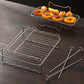 2PCS Square Air Fryer Rack Stackable Multi-Layer Stainless Steel Air Fryer Stand