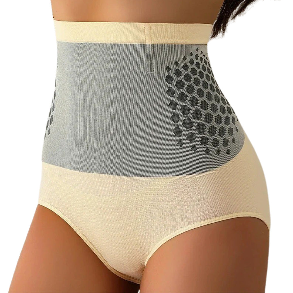 High Waist Shapewear Panty Seamless Postpartum Underwear-Beige