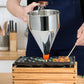 Multi-Caliber Stainless Steel Funnel Pancake Batter Dispenser with Stand Great