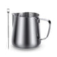 350ml Stainless Steel Milk Frothing Jug Kit with Powder Shaker