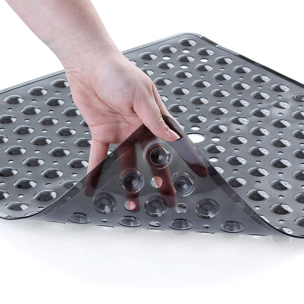 Large Non Slip Shower Mat with Drain Holes Square Shower Mat