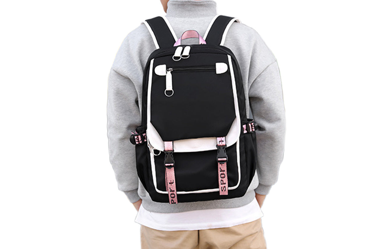 Girls Backpack Middle School Students Bookbag with USB Charge Port