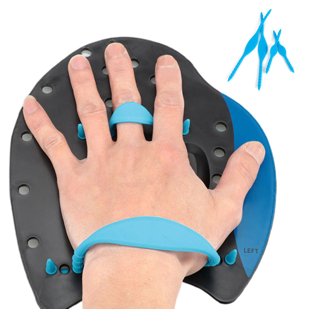 Swimming Hand Paddles Swim Hand Power Paddles Swimming Training Aid Unisex-Blue