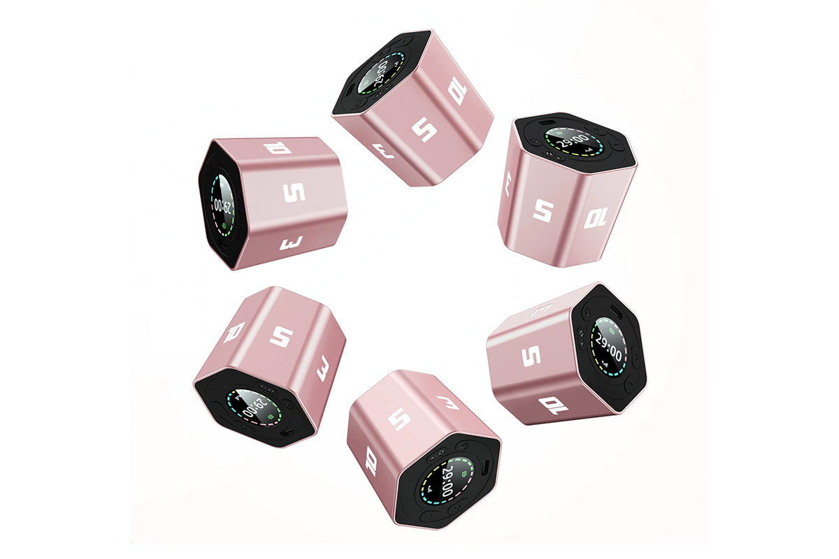Cube Timer Visual Focus Rotating Timer with Vibration Adjustable Volume Custom Countdown