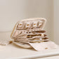 PU Multi Compartment Travel Jewelry Organizer Bag with Velvet Lining