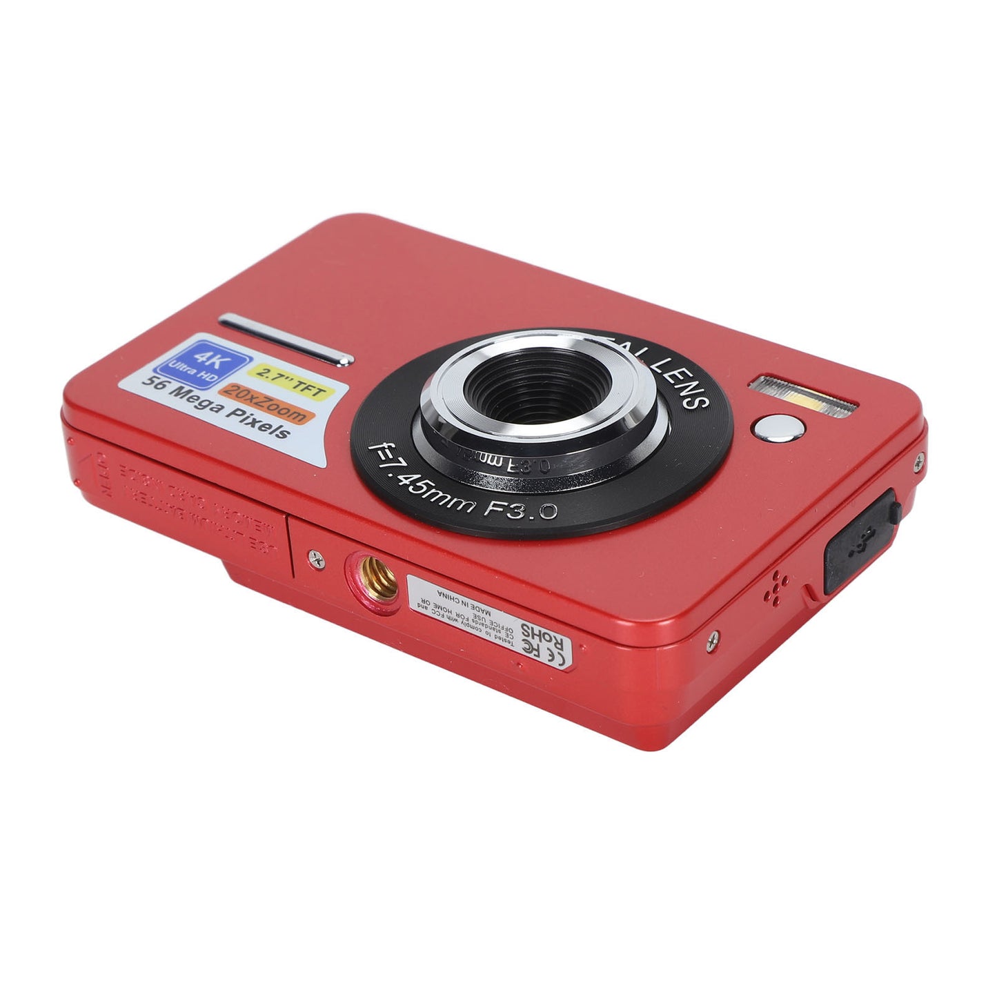 Digital Camera 2.7inch Screen Anti Shake 4k 56MP 20x Zoom Fill Light 750mAh Portable Digital Camera