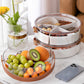 Divided Serving Tray with Lid and Handle Snack Platter Organizer