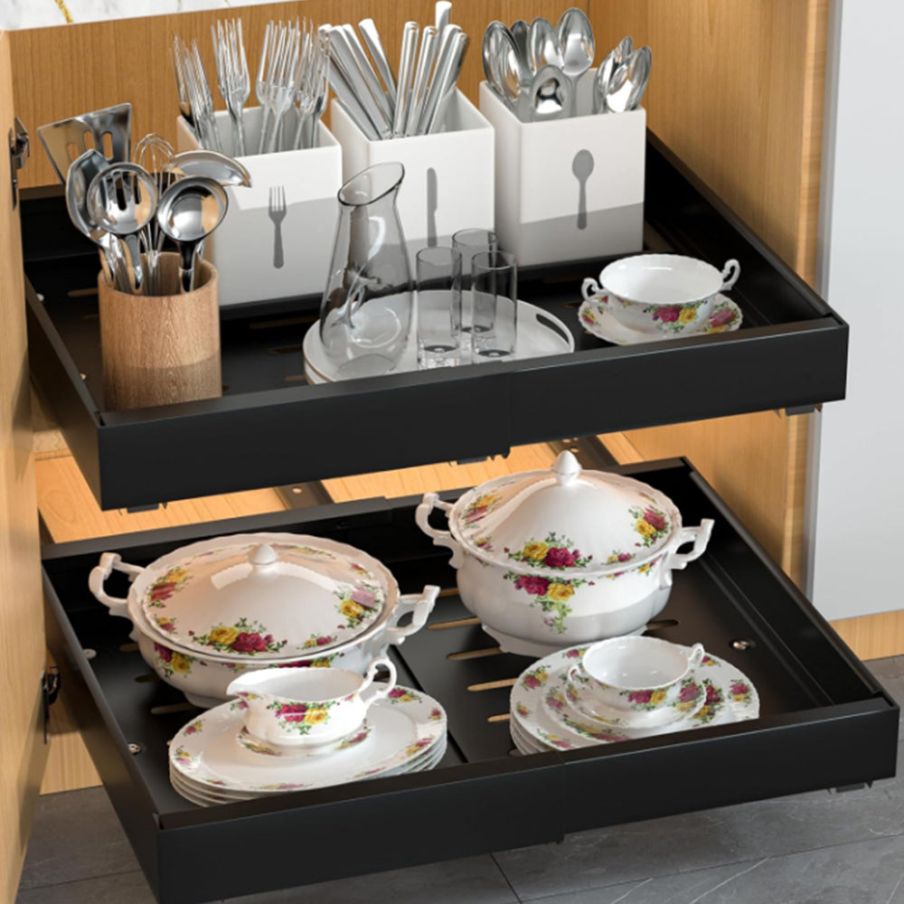 Pull Out Expandable Drawer Storage Rack for Kitchen