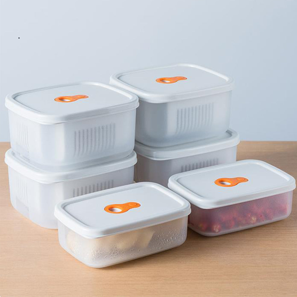 Food Storage Drain Containers with Lids and Ventilation Holes