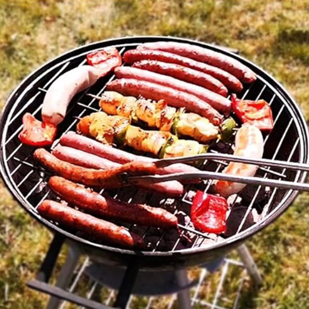 38cm Stainless Steel BBQ Sausage Turning Tongs for Cooking