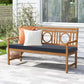 Thick Bench Cushion Porch Swing Cushion Backrest Ties Removable Cover Outdoor -Dark Grey