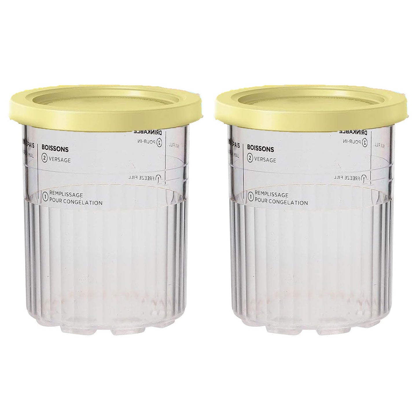2Pcs Ice Cream Pints Containers And Lids, Compatible With Ninja NC500, NC501 Series