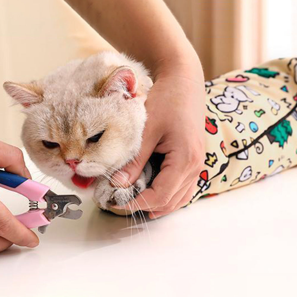 Cat Grooming Wrap For Nail Clipping Scratch Escape Calming Multifunctional Pet Tool