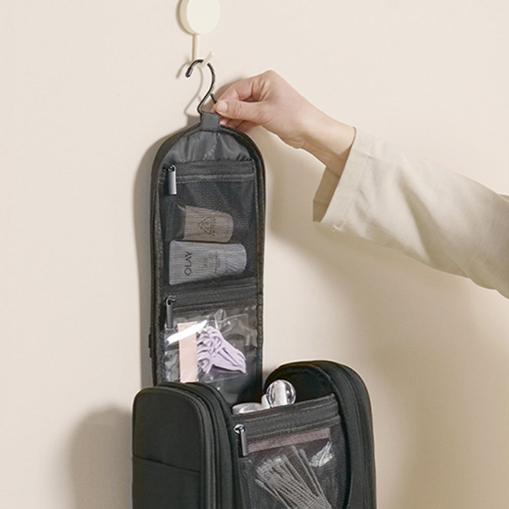 Travel Toiletry Makeup Bag with Expandable Compartments