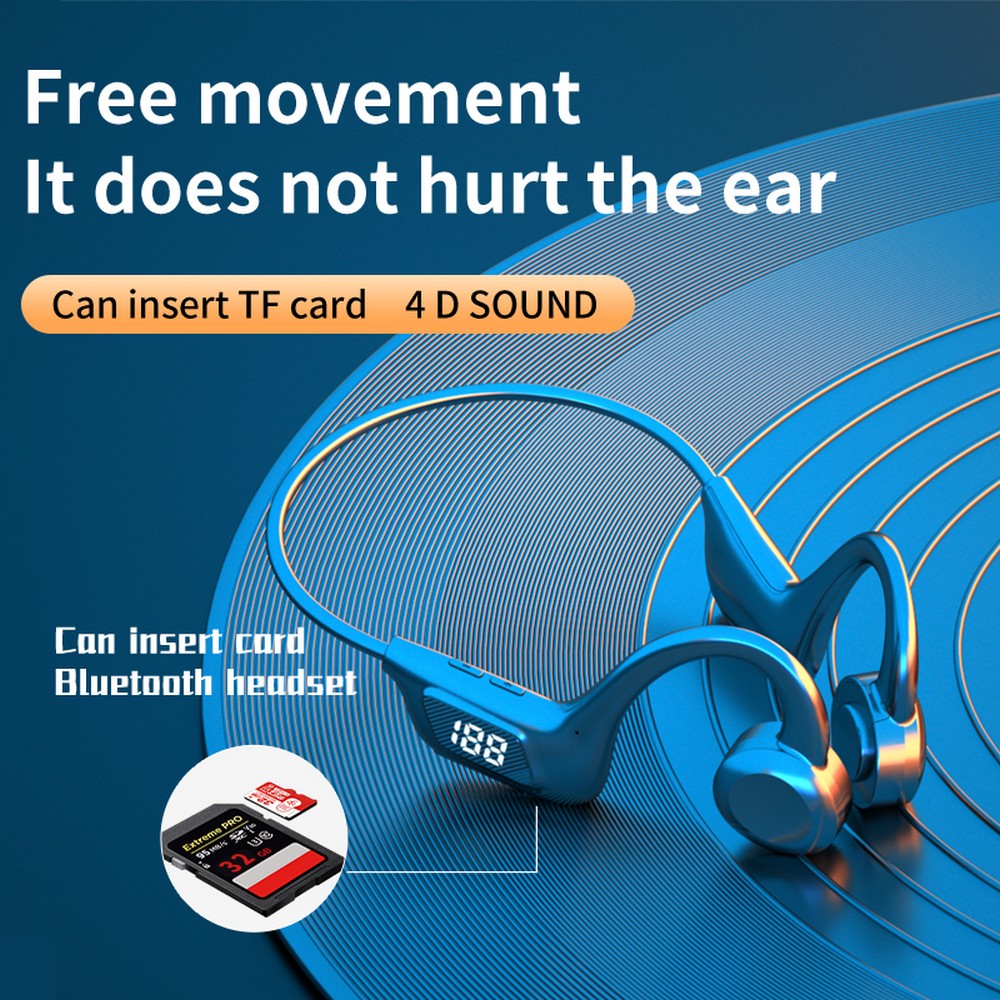 TWS Bluetooth Wireless Bone Conduction Gaming Sports Earbuds With Mic