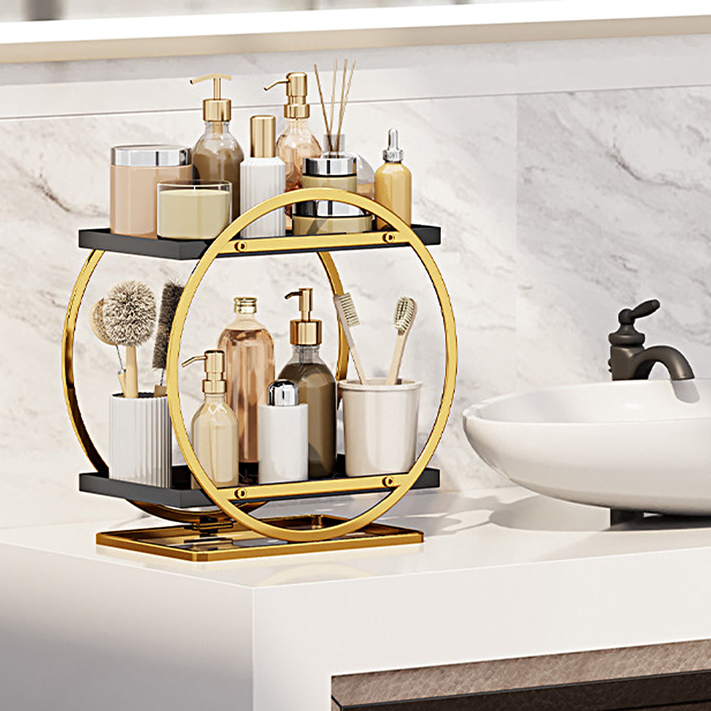 2-Tier Metal Makeup Organizers and Storage