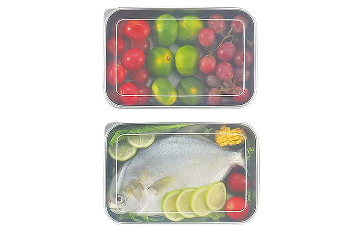 5Pcs Stainless Steel Food Storage Containers with Lids for Picnic Travel