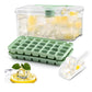 56 Grid Plastic Ice Tray Mold with Scoop Ice Cube Maker Storage Container Box