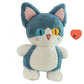 Anxiety Relief Plush Toy with Heartbeat Simulator and Zipper Back