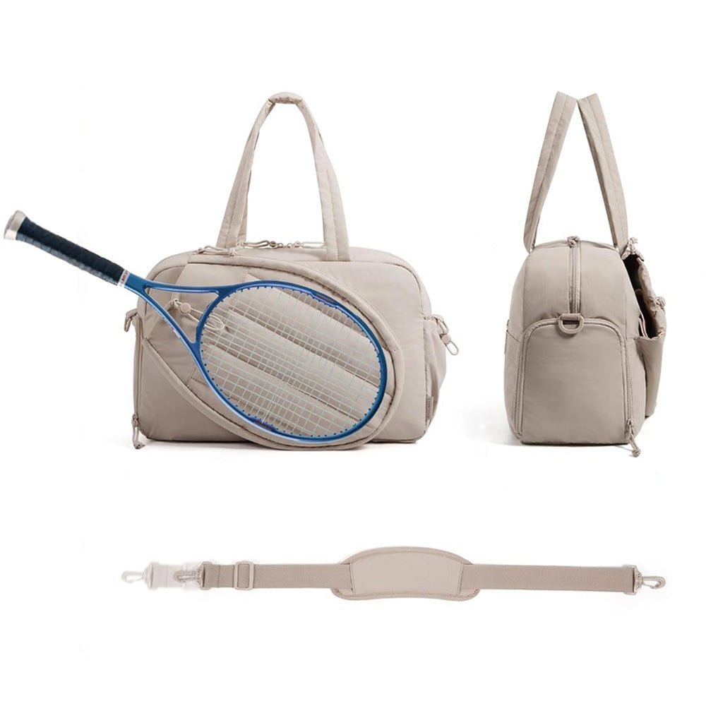 Womens Tennis Gym Bag Sports Tote Fits Two Rackets with Shoe Compartment