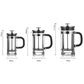 French Press Coffee Maker Borosilicate Glass Stainless Steel Brewer Cold Brew Cafetera