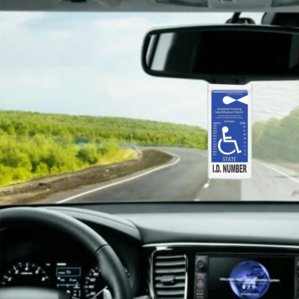 2Pcs Handicap Parking Placard Holder Ultra Transparent Cover for Disabled People