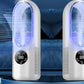 Desk Bladeless Fan with Humidifier USB-Powered Portable Air Conditioner Fan with LED Display