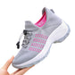 Breathable Stretch Mesh Slip On Walking Sneakers for Men and Women-Grey