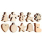 100Pcs Wooden Christmas Tree Decorations Assorted Blank Shapes for Painting
