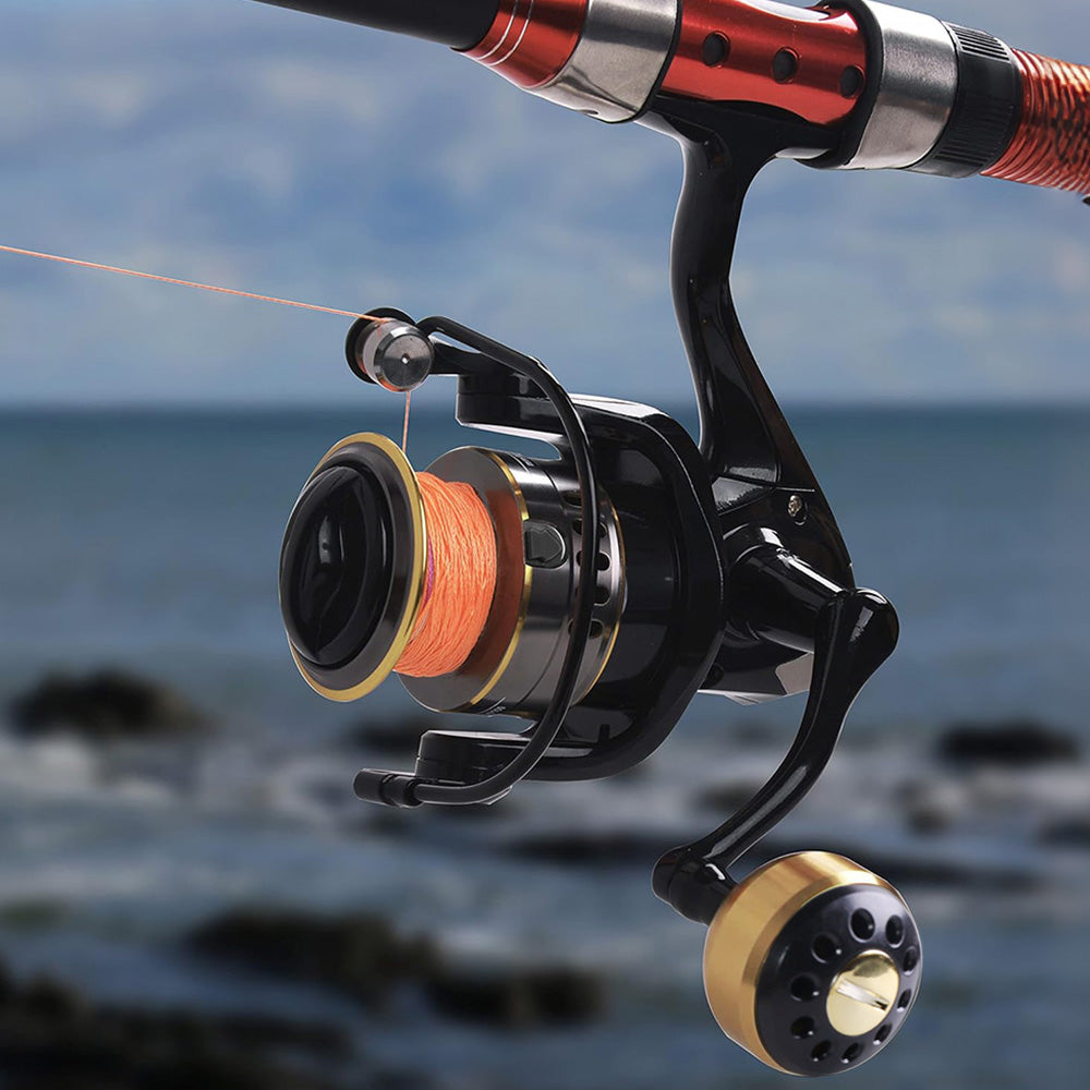 Spinning Fishing Reel HE Series 5000 6000 7000 Size 12 Ball Bearings 10kg Drag