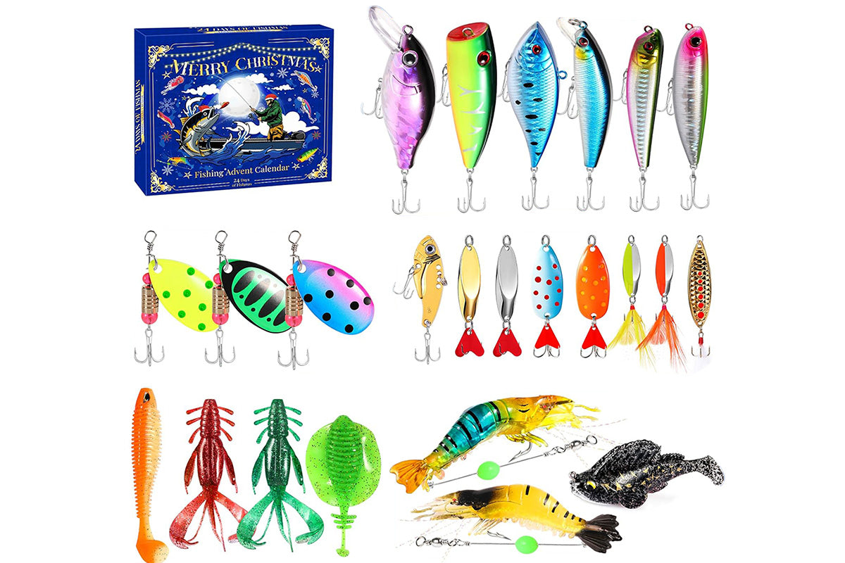 Fishing Advent Calendar Christmas Countdown Calendar Fishing Tackle Lures Gifts