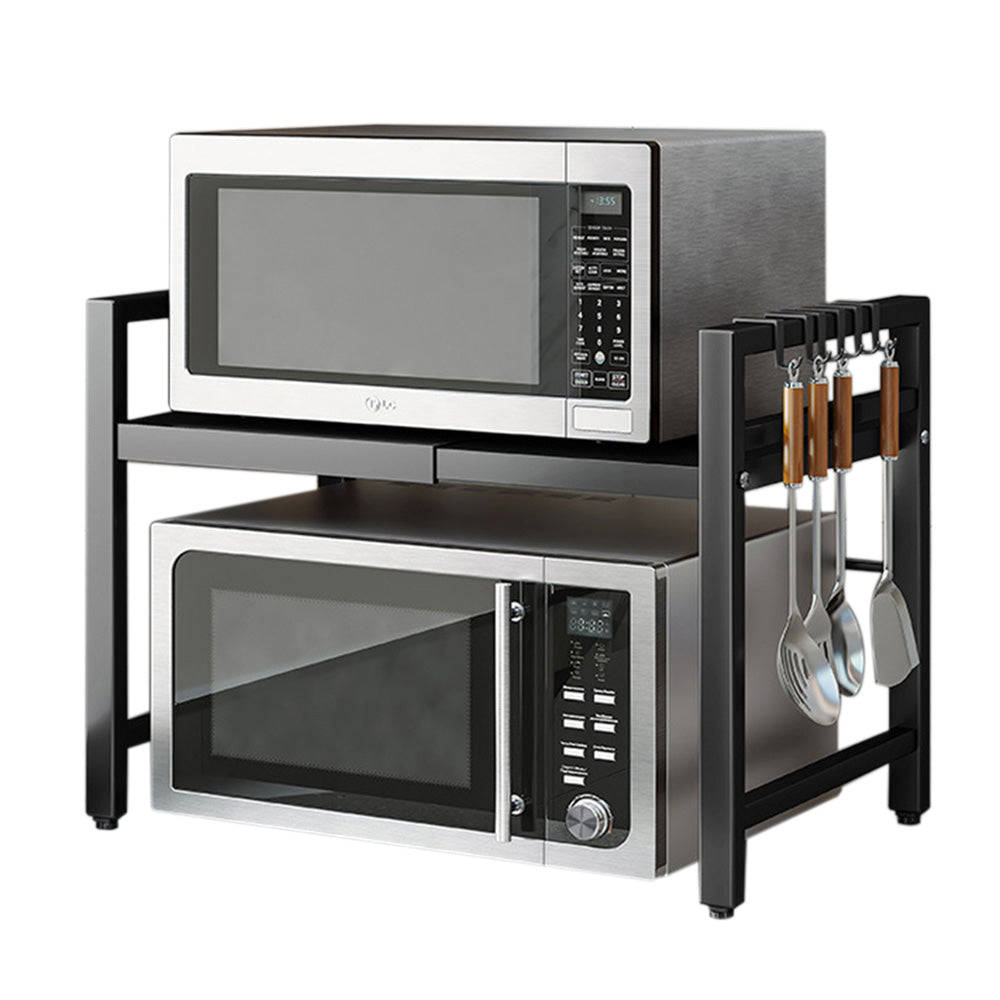 Adjustable Microwave Oven Shelf Kitchen Countertop Organizer Rack
