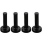 4 Pack Stainless Steel Door Stop Strong Adhesive No-Drill with Rubber Bumper
