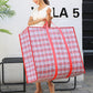 5Pcs Stripe Bag Packing Storage Strip Zip Shopping Travel Check House Moving Bag