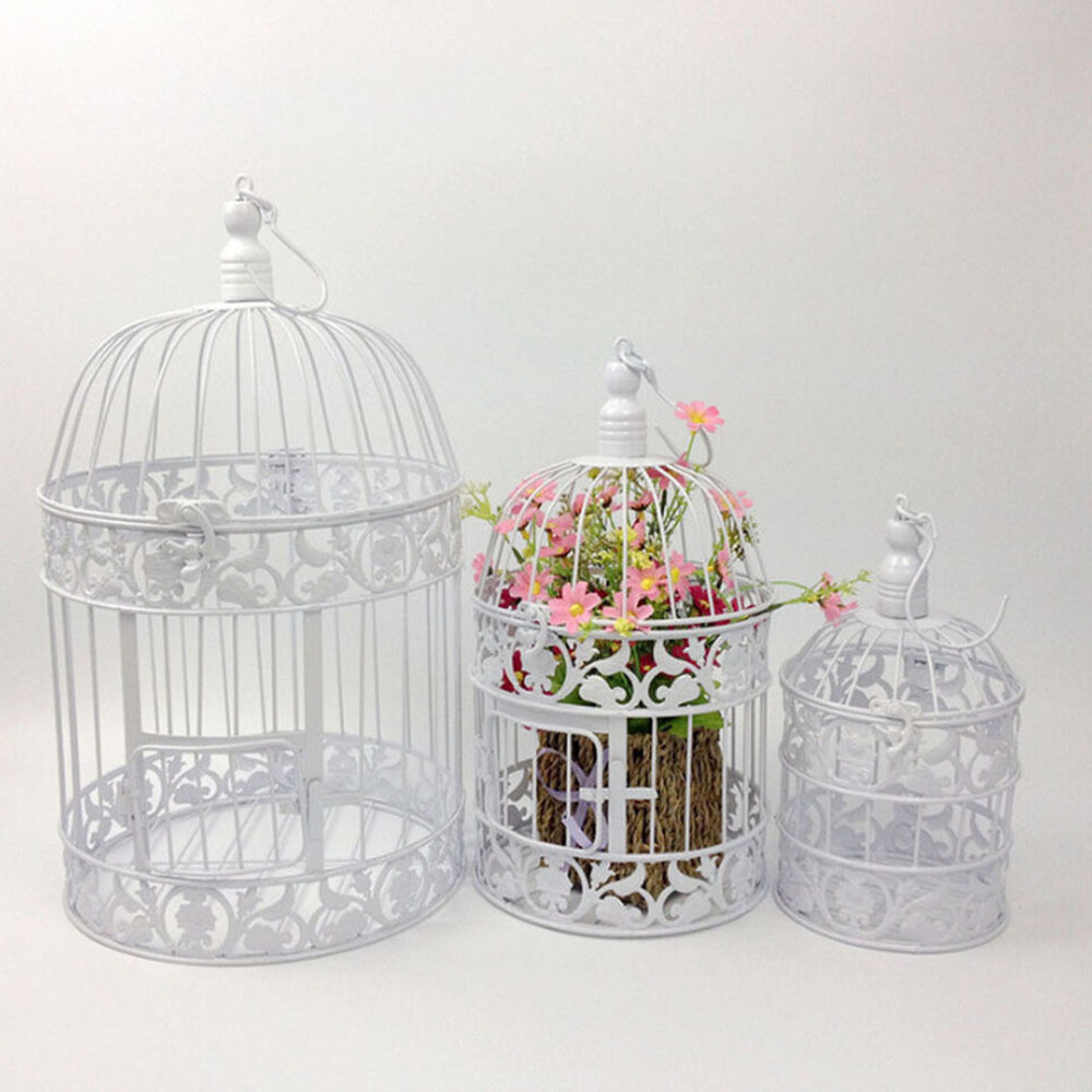 Iron Wire Birdcage Shape Succulent Plant Pot Hanging Frame