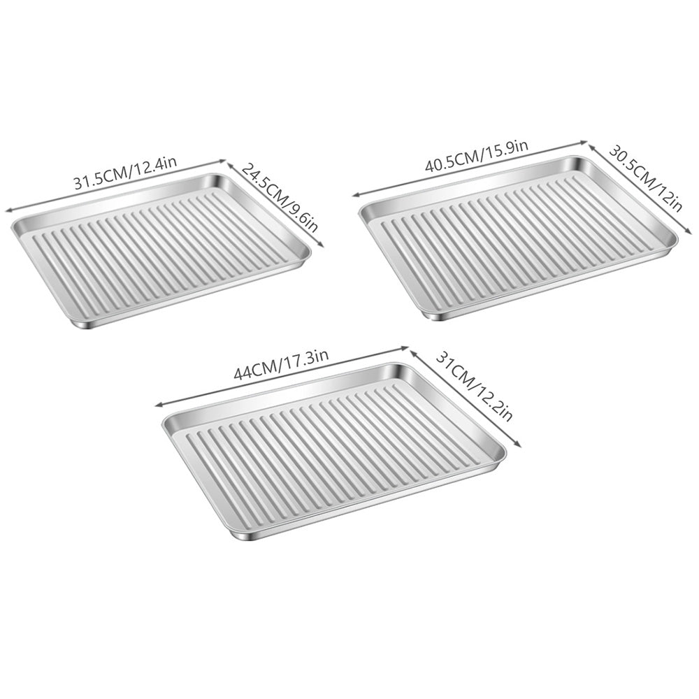 304 Stainless Steel Baking Sheet and Cooling Rack Set for Oven and Air Fryer