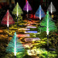 3Pcs  Christmas Trees Solar Lights Optic Fiber Lights-Moon Christmas
