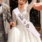 7Pcs Bride Sash Set-1 White Bride to Be Sash 6 Black Team Bride