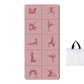 Printed Yoga Poses Yoga Mat with Storage Bag Portable Exercise Foldable Workout Mat
