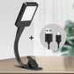 LED Book Reading Light Lamp USB Rechargeable Flexible Clip On Bed Desk Table