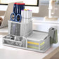 3 Compartment Mesh Pen Holder Desk Organizer Metal Office Supply Storage for Home School