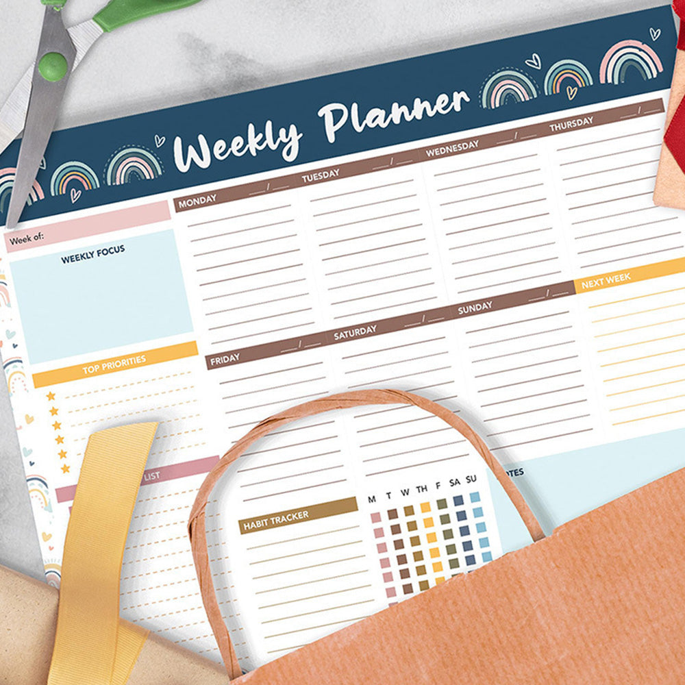 Weekly To Do List Notepad Undated Planner With 52 Sheets Weekly Planner