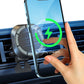15W Magnetic Wireless Car Charger Clamping Mount Air Vent Phone Holder