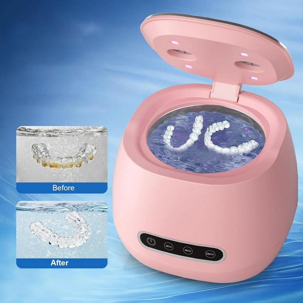 Ultrasonic Retainer Cleaner with UV Sterilizer 45kHz Denture Cleaner Machine