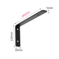 4 Pack 5mm Thick Black L Shelf Bracket Floating Shelf Supports with Screws