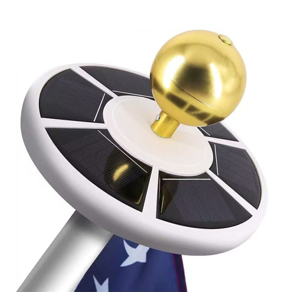 Solar Powered Flag Pole Light 26 LEDs Auto Active Super Bright Outdoor Camping Tent Light